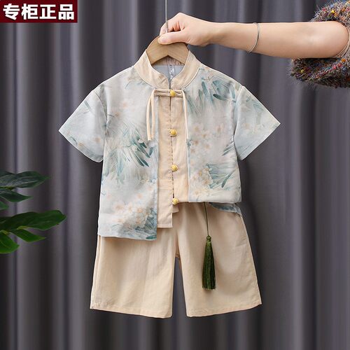 韩国AS品牌汉服2026新款男童夏装中国风古装儿童唐装周岁国学礼服