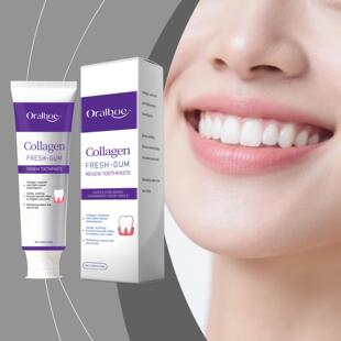 ORALHOE Collagen Purple Toothpaste - Cleans teeth, freshens