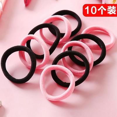 Korean cute thick seamless hair ties, black rubber bands for