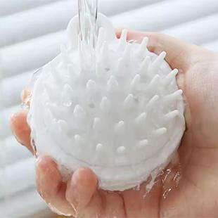 White Shampoo Brush Silicone Hair Washing Brush Japanese Sty