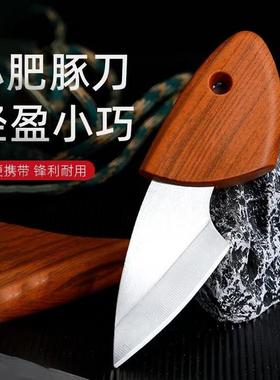 Influencer Mini Fruit Knife, Pocket-Sized Wooden Fish Knife