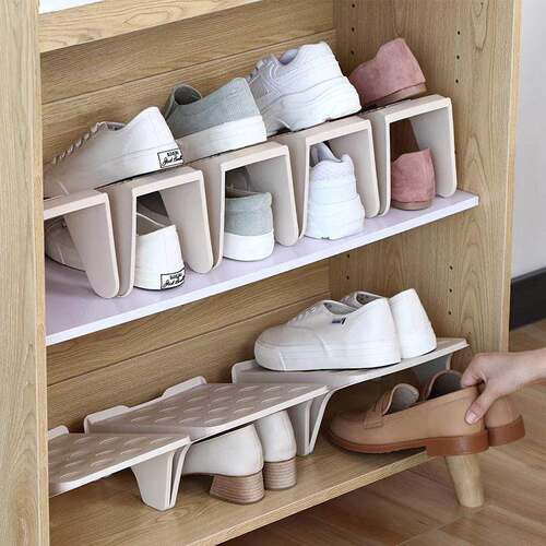 Space-saving double-layer shoe rack, shoe holder, cabinet pa