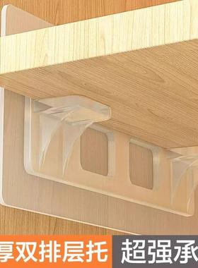 No-drill shelf support brackets, adhesive load-bearing suppo