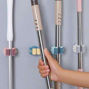 No-drill mop hook with strong adhesive for wall mounting, su