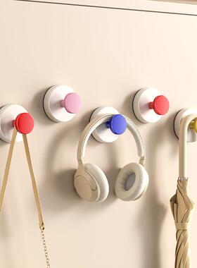 Behind-the-door suction hook with strong adhesive, no drilli