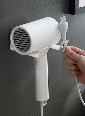 No-drill hair dryer holder, bathroom storage rack, wall-moun