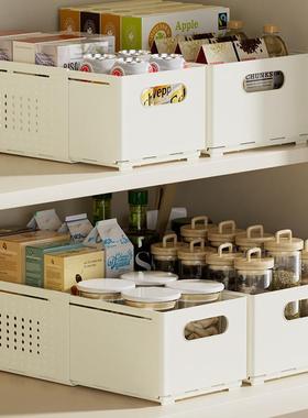 Drawer-style expandable storage box for cabinets, suitable f