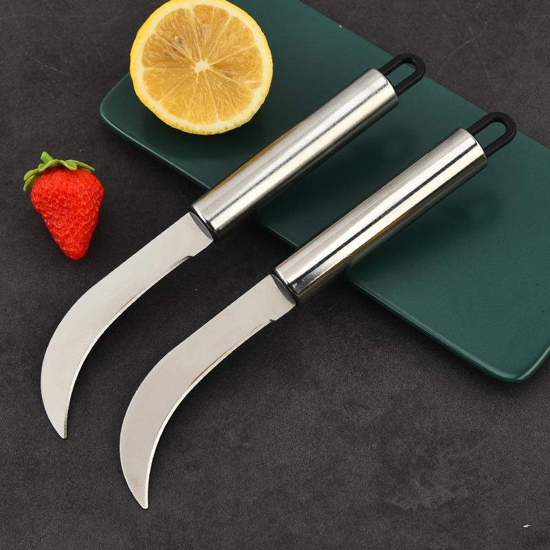 Stainless Steel Fruit Curved Knife, Pineapple and Banana Kni
