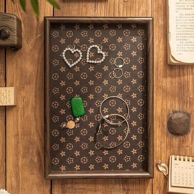 Vintage Square Desktop Jewelry Display Key Entryway Storage