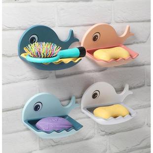 Creative Drainable Soap Dish Box, No-Drill痕壁挂式浴室家用小