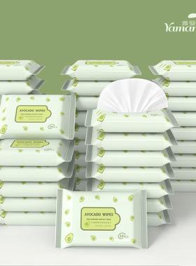 Portable small packs of wet wipes specifically designed for