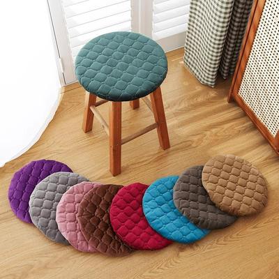 Simple Round Stool Cover with Thickened Cushion, Easy to Ins
