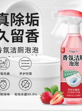 Aromatic toilet cleaner foam, powerful and fast-acting, remo