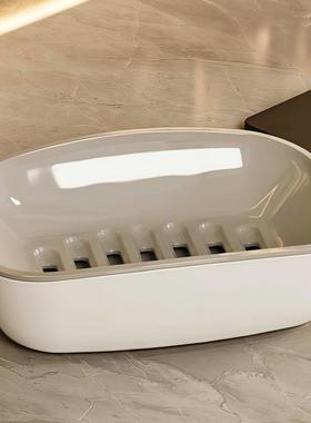 Dual-layer draining soap dish for home bathroom, large size