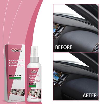 RAYHONG Car Dashboard Polish Wax Spray - Interior Plastic Re