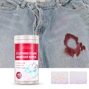 Jakehoe Stain-Removing Wet Wipes - Gently cleans clothing st