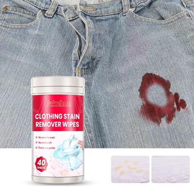 Jakehoe Stain-Removing Wet Wipes - Gently cleans clothing st