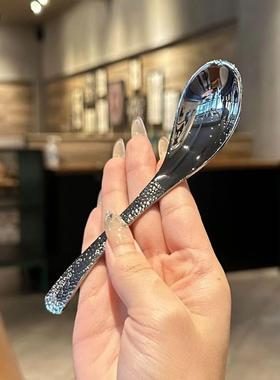 Wholesale stainless steel soup spoons for home use, long-han