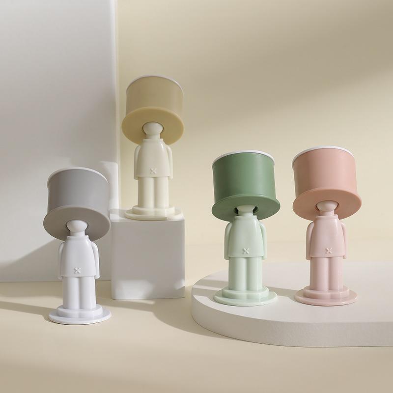 New Creative Home Silicone Door Stopper, No-Drilling Require