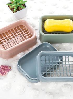 2266 Creative Double Layer Drainable Soap Dish for Bathroom,
