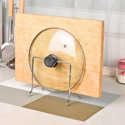 No-drill pot lid rack, wall-mounted storage shelf for home k