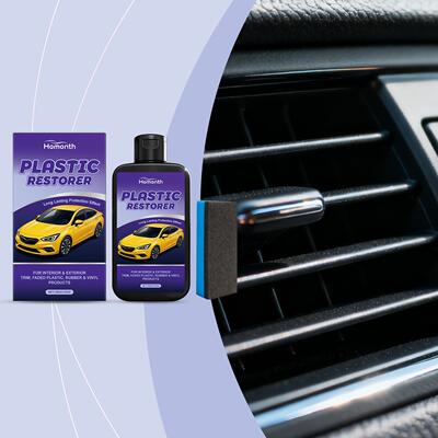 HOMONTH Auto Plastic Gloss Care Kit, Interior Car Care, Blac