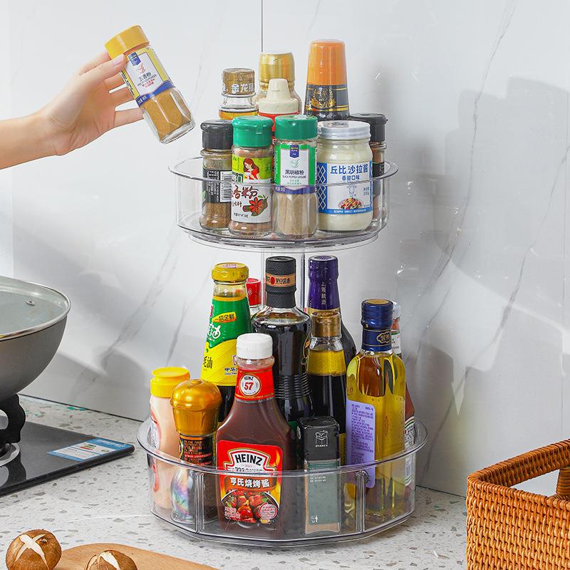 Rotating Storage Rack Multi-functional Kitchen Turntable Sea