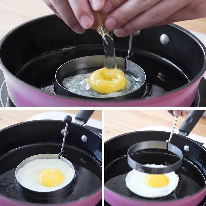 Stainless Steel 4-Piece Egg Cooking Set - Creative Heart-Sha