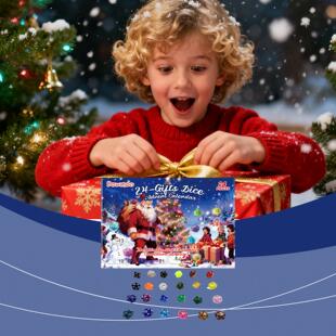 DOWMOO Christmas Advent Calendar Dice Blind Box - 24-day Cou