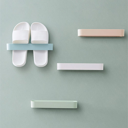 Wall-mounted bathroom slipper rack, space-saving and trace