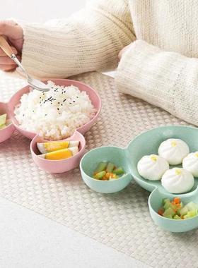 Cute cartoon compartment small plates for children, creative