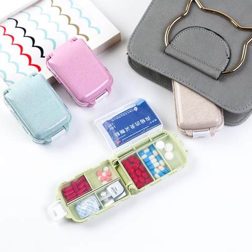 Eco-friendly and biodegradable mini pillbox made from wheat