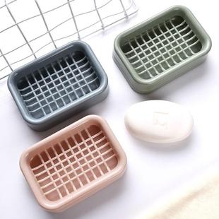 Double-layer draining soap dish, plastic soap box for handma