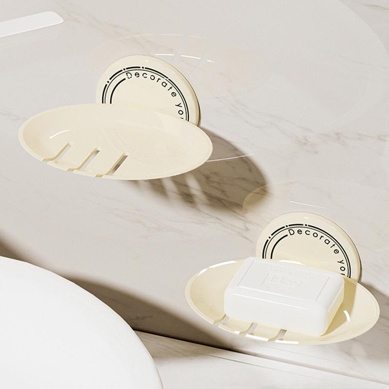 Wall-mounted soap holder, no drilling required, with drainag图片
