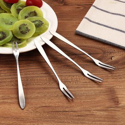 Stainless Steel Fruit Forks \ Stylish Fruit Skewers \ Desser