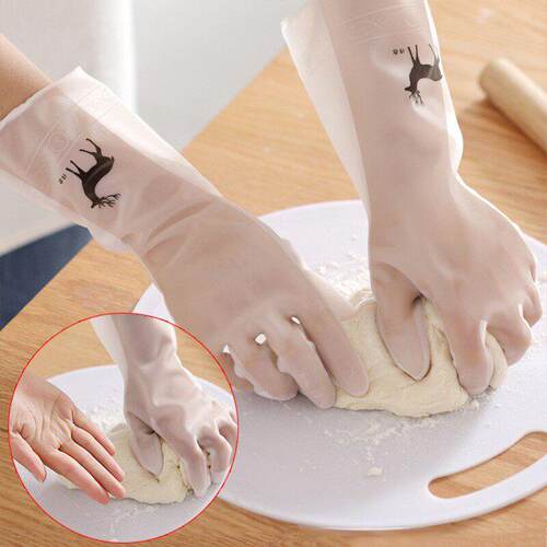 Durable Household Kitchen Dishwashing Gloves for Women, Thic