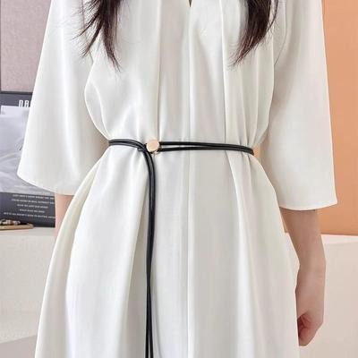 New Soft Leather Rope Thin Waist Belt for Women, Summer Fash