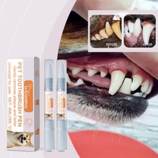 YEGBONG Pet Toothbrush Pen for Dogs and Cats - Cleans Tartar