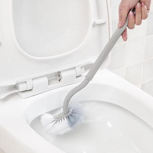 Creative Toilet Brush with Soft Bristles and Curved Handle f
