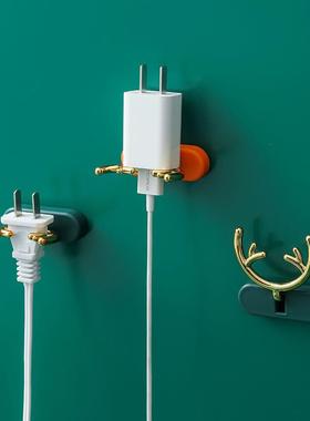 【2-Pack Deer Antler Plug Hooks】Traceless No-Drill Fixtures