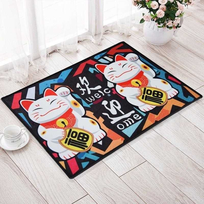Lucky cat carpet living room entrance hall entrance door mat