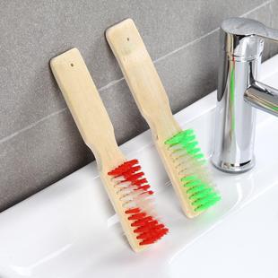 shoe brush dual color lon handle bamboo long Two with