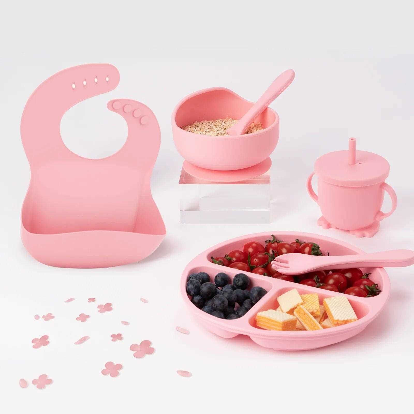 Children's Dishes Set Baby Silicone 6 piece Tableware S