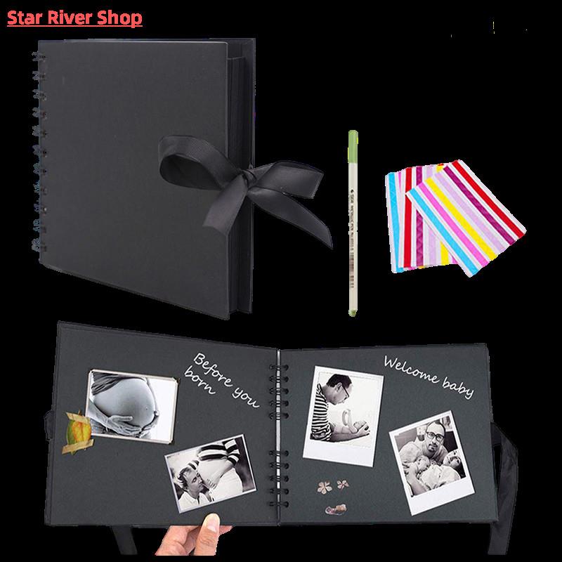 Photo Albums Black Pages Memory Books Craft Paper DIY Scrapb