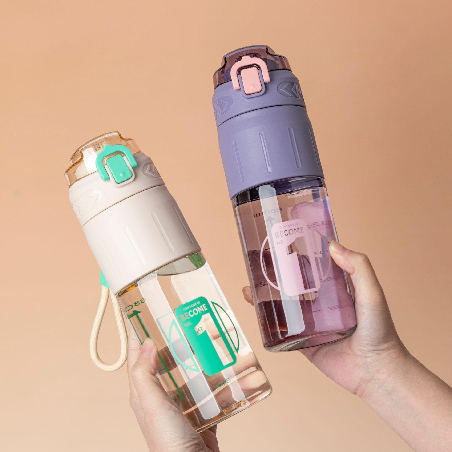 Large Capacity Outdoor Sports Water Bottle with Scale, Simpl