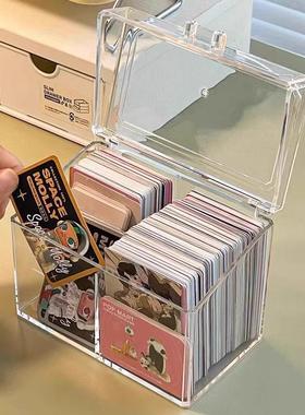 Japanese-style card storage box, transparent desktop busines