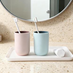 Cup Mouthwash Plastic Toothbrush Simple Dual Rinse color