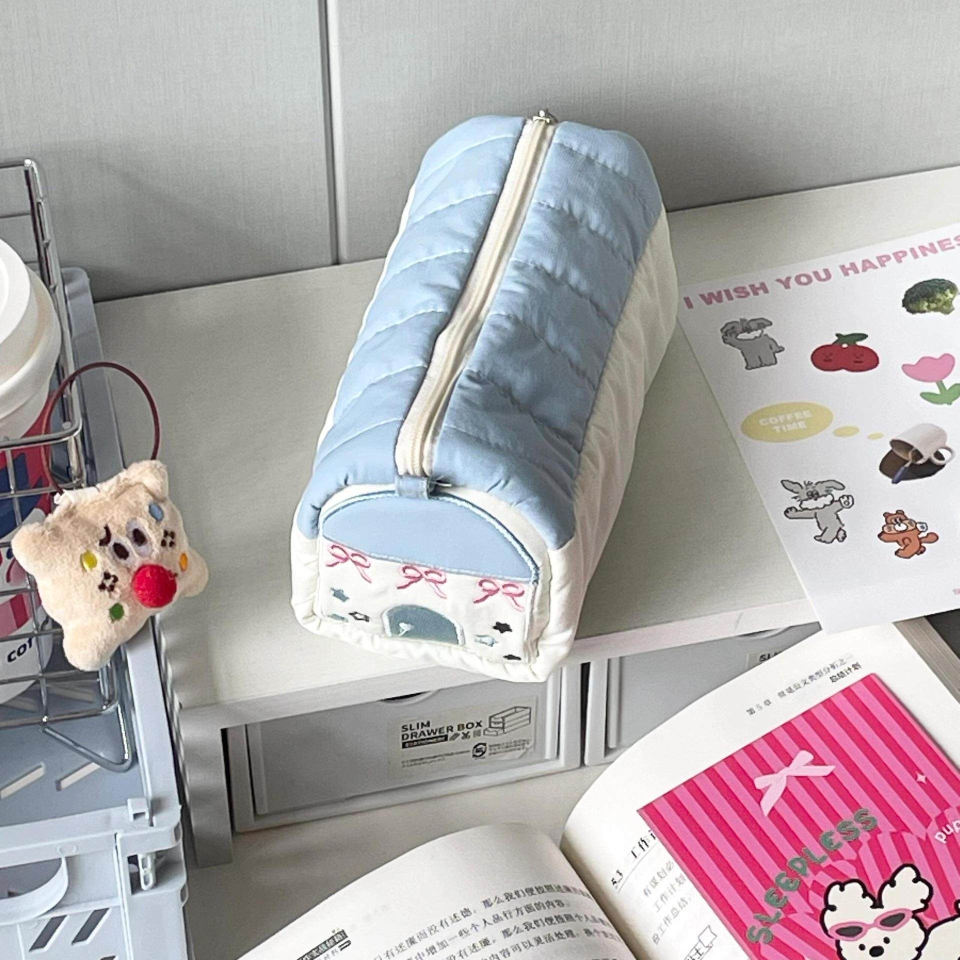 High-aesthetic small house pencil case with a unique, forest