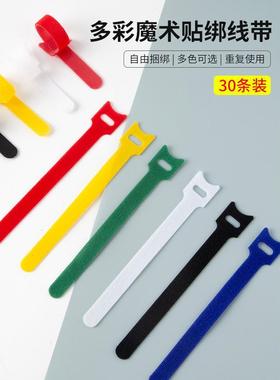 Magic tape cable organizer, wire management strap, computer