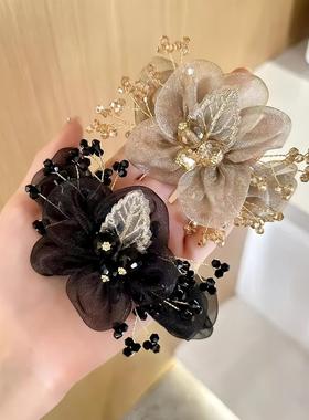 New trendy organza hair scrunchie with a high-end feel, perf